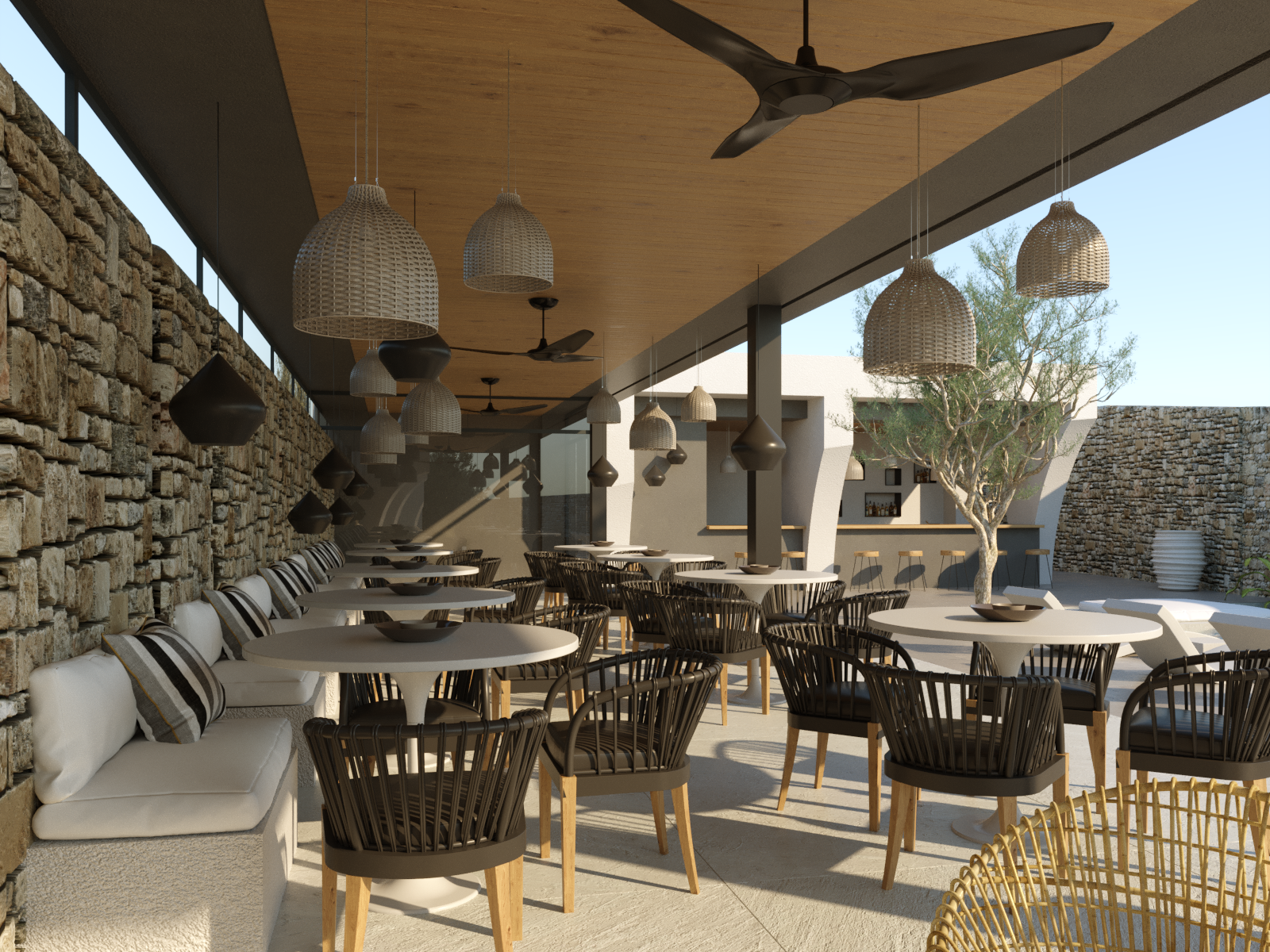 Bliss Hotel Ios restaurant — Mediterranean dining, Ios Greece